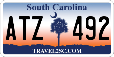 SC license plate ATZ492