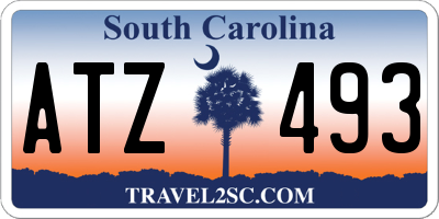 SC license plate ATZ493