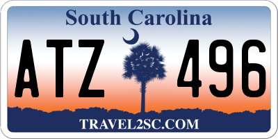 SC license plate ATZ496