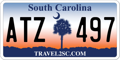 SC license plate ATZ497