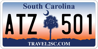 SC license plate ATZ501