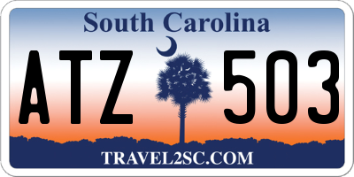 SC license plate ATZ503