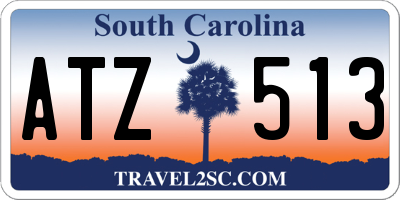 SC license plate ATZ513