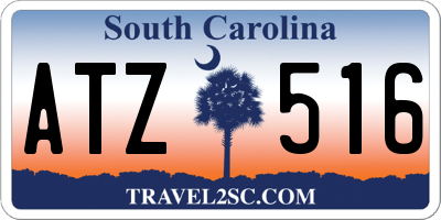 SC license plate ATZ516
