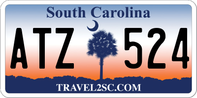 SC license plate ATZ524