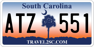 SC license plate ATZ551
