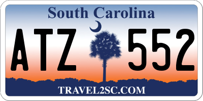 SC license plate ATZ552