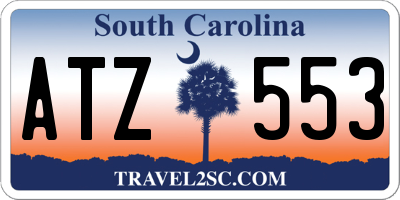 SC license plate ATZ553