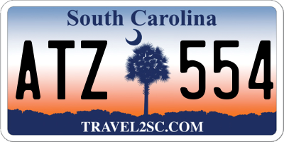 SC license plate ATZ554
