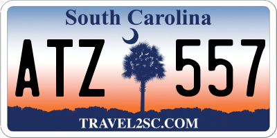 SC license plate ATZ557