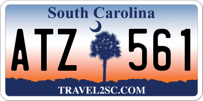 SC license plate ATZ561