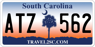 SC license plate ATZ562
