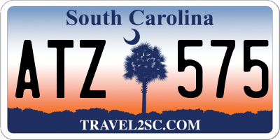 SC license plate ATZ575