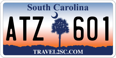 SC license plate ATZ601