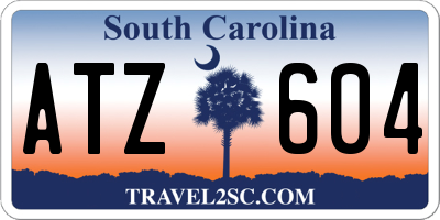 SC license plate ATZ604