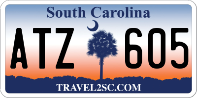 SC license plate ATZ605