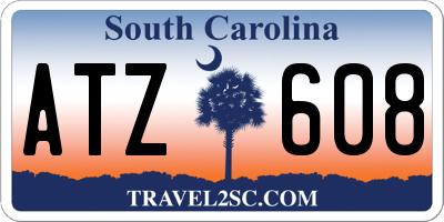 SC license plate ATZ608