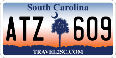 SC license plate ATZ609