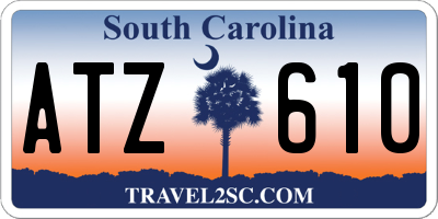 SC license plate ATZ610