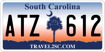 SC license plate ATZ612