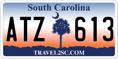 SC license plate ATZ613