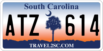 SC license plate ATZ614