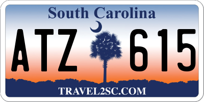 SC license plate ATZ615