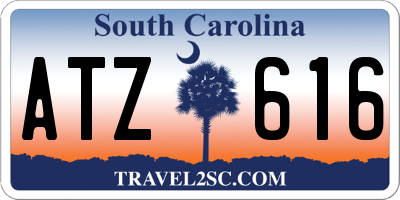SC license plate ATZ616