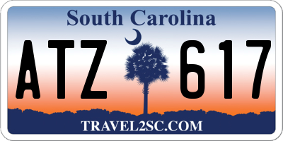 SC license plate ATZ617