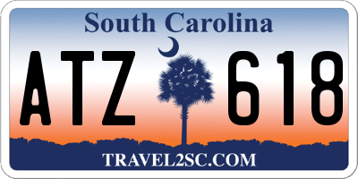 SC license plate ATZ618