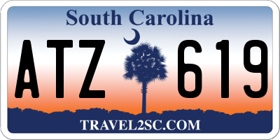 SC license plate ATZ619