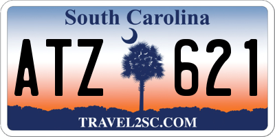 SC license plate ATZ621