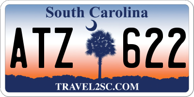 SC license plate ATZ622