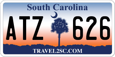 SC license plate ATZ626