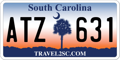 SC license plate ATZ631