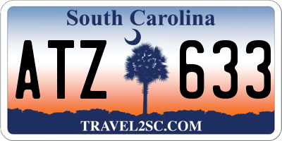 SC license plate ATZ633