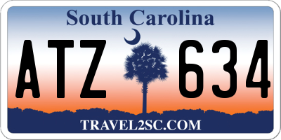 SC license plate ATZ634