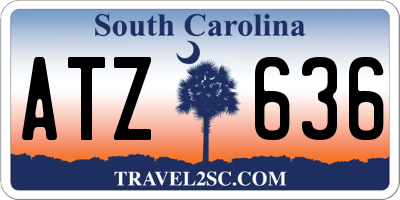 SC license plate ATZ636