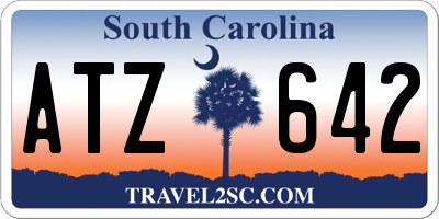 SC license plate ATZ642