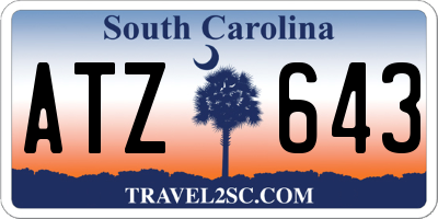 SC license plate ATZ643
