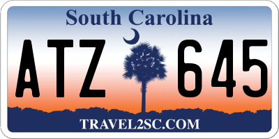 SC license plate ATZ645
