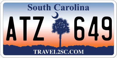 SC license plate ATZ649
