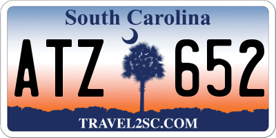 SC license plate ATZ652