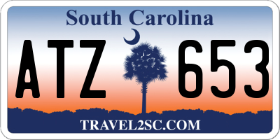 SC license plate ATZ653
