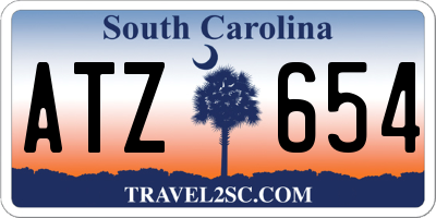 SC license plate ATZ654