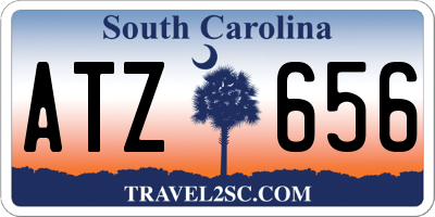 SC license plate ATZ656