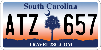 SC license plate ATZ657