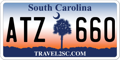 SC license plate ATZ660