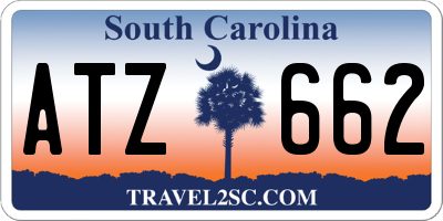 SC license plate ATZ662