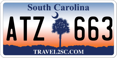 SC license plate ATZ663